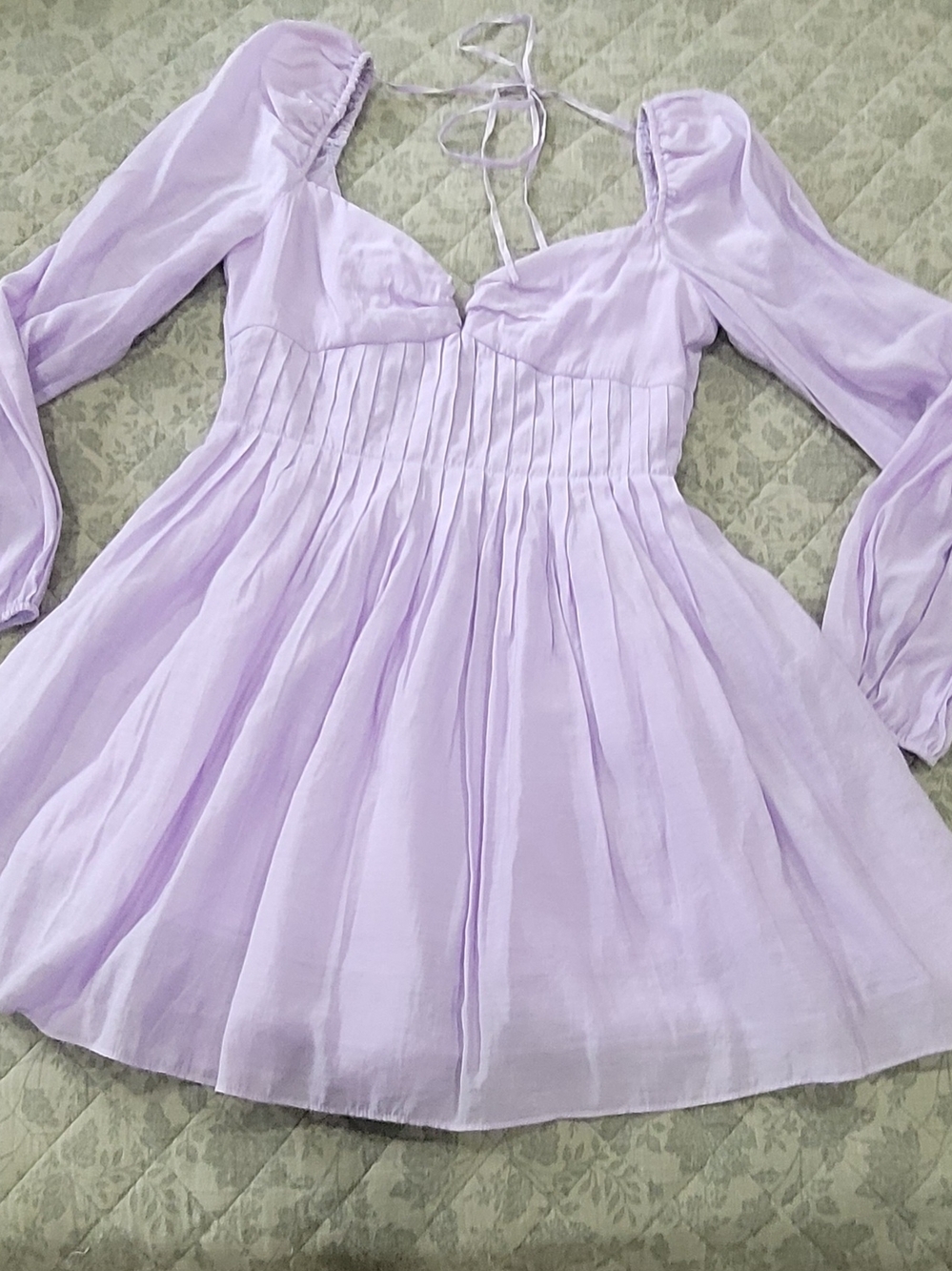 ASTR Lavender Pleated Mini Dress